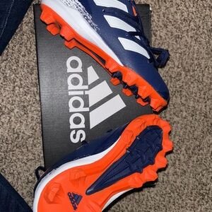Adidas Kids Cleats - Navy and Orange